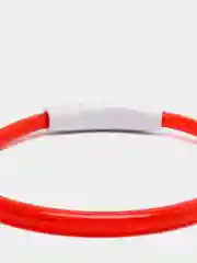 Красный ошейник светящийся для собак с USB