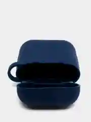 Индиго чехол для наушников Airpods силиконовый с карабином