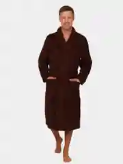 Шоколадный халат мужской махровый