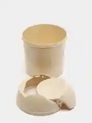 Белый контейнер для мусора настольный 19x13 см (ведро)