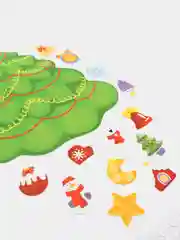 Зеленый ёлочка новогодняя. Развивающая игра для малыей на липучках