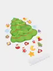 Зеленый ёлочка новогодняя. Развивающая игра для малыей на липучках