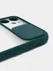 Зеленый чехол с защитой шторкой для камеры на iPhone 6s/7/8/Plus/SE/20/X/XS/XR/11/Pro/Max/12/13/айфон