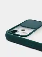 Зеленый чехол с защитой шторкой для камеры на iPhone 6s/7/8/Plus/SE/20/X/XS/XR/11/Pro/Max/12/13/айфон