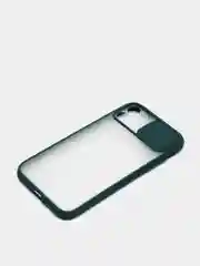 Зеленый чехол с защитой шторкой для камеры на iPhone 6s/7/8/Plus/SE/20/X/XS/XR/11/Pro/Max/12/13/айфон