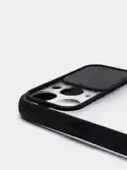 Черный чехол с защитой шторкой для камеры на iPhone 6s/7/8/Plus/SE/20/X/XS/XR/11/Pro/Max/12/13/айфон
