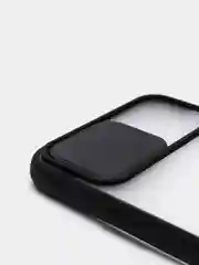 Черный чехол с защитой шторкой для камеры на iPhone 6s/7/8/Plus/SE/20/X/XS/XR/11/Pro/Max/12/13/айфон