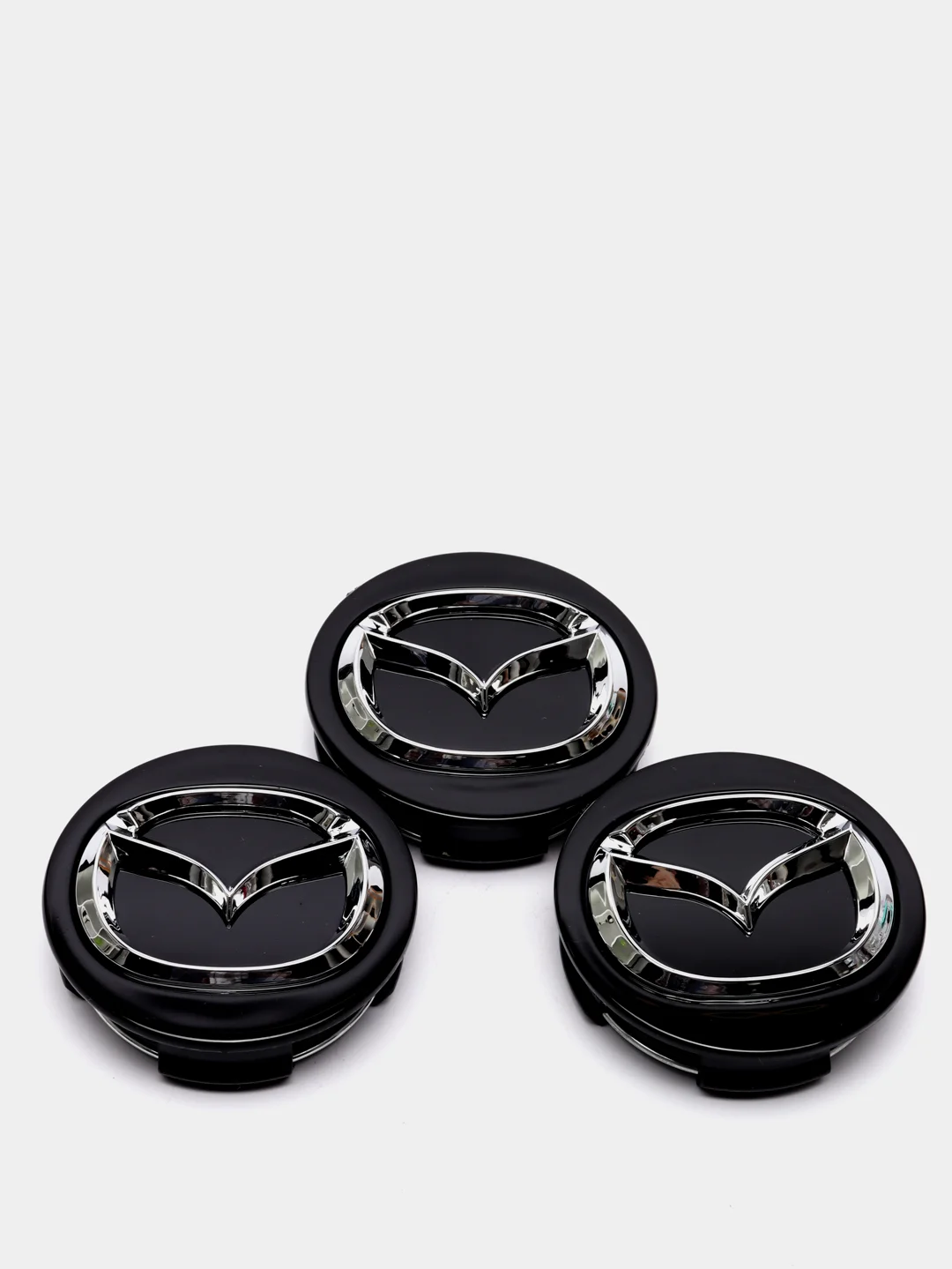 Серебряный колпачки заглушка на литой диск Mazda 4шт / Мазда /