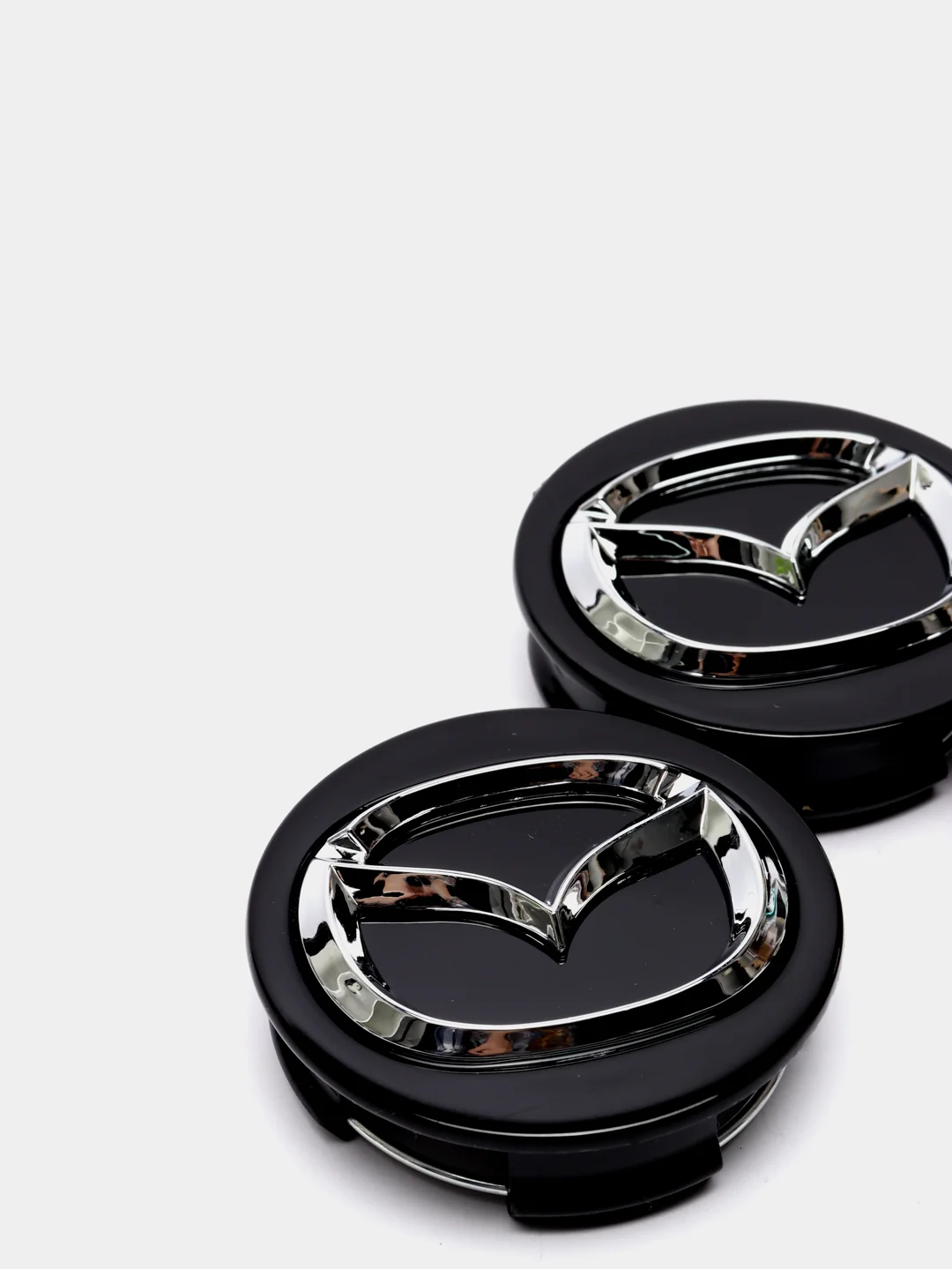 Серебряный колпачки заглушка на литой диск Mazda 4шт / Мазда /