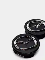 Серебряный колпачки заглушка на литой диск Mazda 4шт / Мазда /
