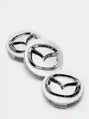 Серебряный колпачки заглушка на литой диск Mazda 4шт / Мазда /