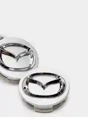 Серебряный колпачки заглушка на литой диск Mazda 4шт / Мазда /