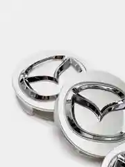 Серебряный колпачки заглушка на литой диск Mazda 4шт / Мазда /