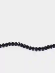 Черный бусины стеклянные с гранями ,2 мм- прозрачные