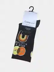 Зеленый носки "Супер" унисекс, с принтом, хлопок