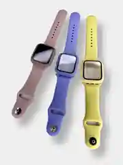 Силиконовый ремешок + защитная накладка со стеклом на корпус Apple Watch 38, 40, 42, 44 mm