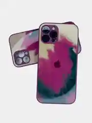 Багровый чехол накладка с акварельным принтом Apple iPhone X, XS, 11, 12 Pro, 12 Pro Max