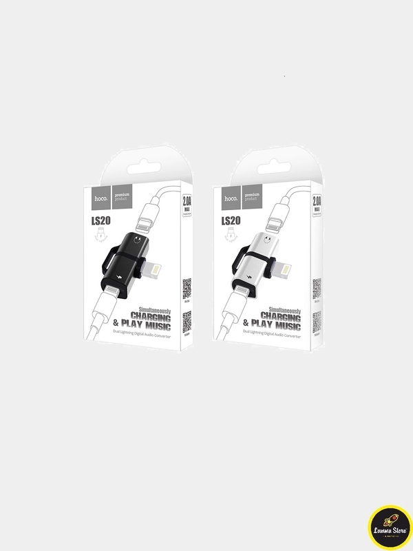 Адаптер переходник Hoco LS20 Dual Lightning Digital Audio Converter