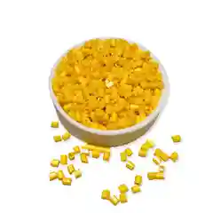 Лимонный бисер стеклярус