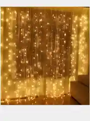 Желтый гирлянда штора