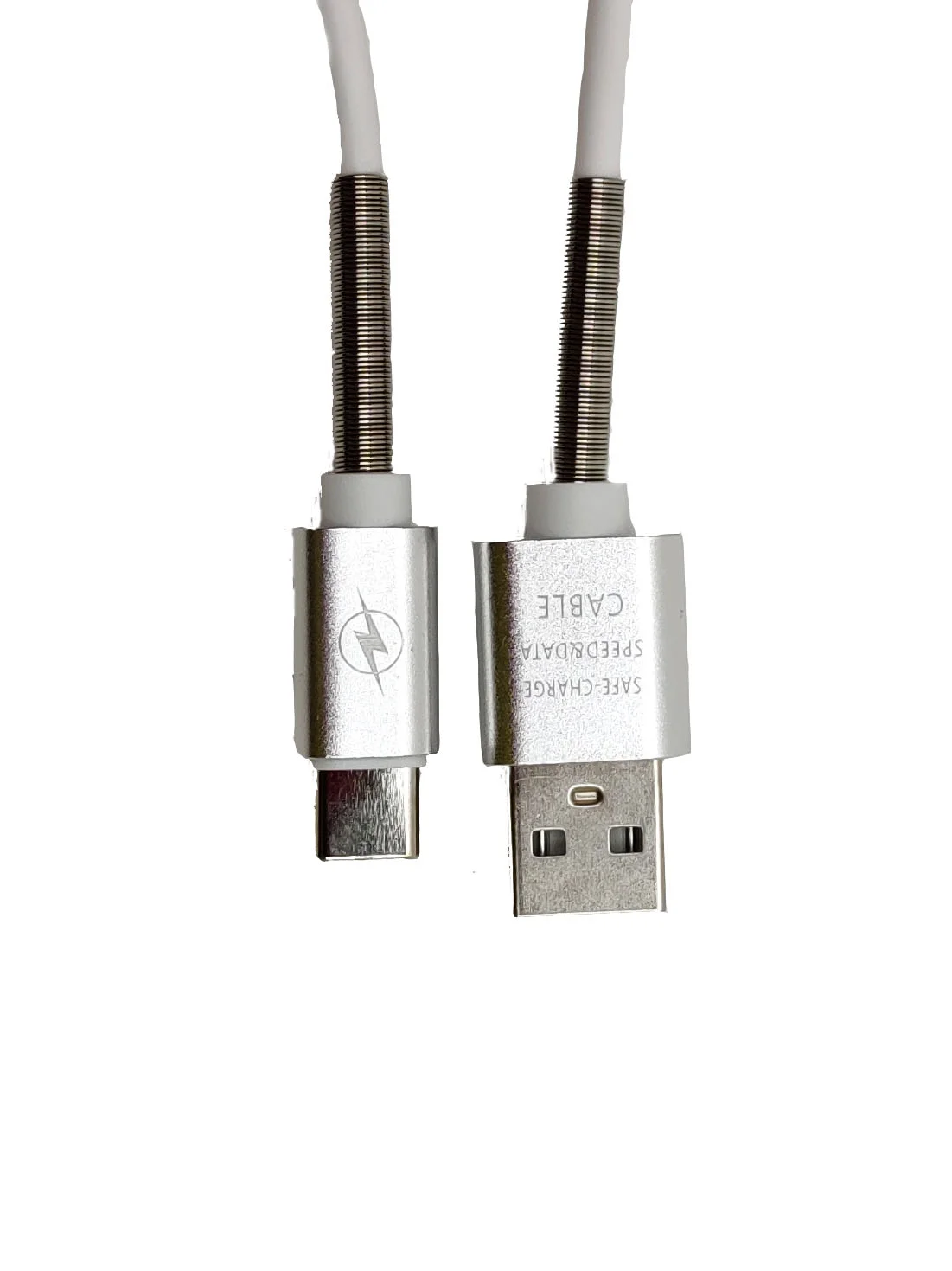 Белый кабель для зарядки Type-C