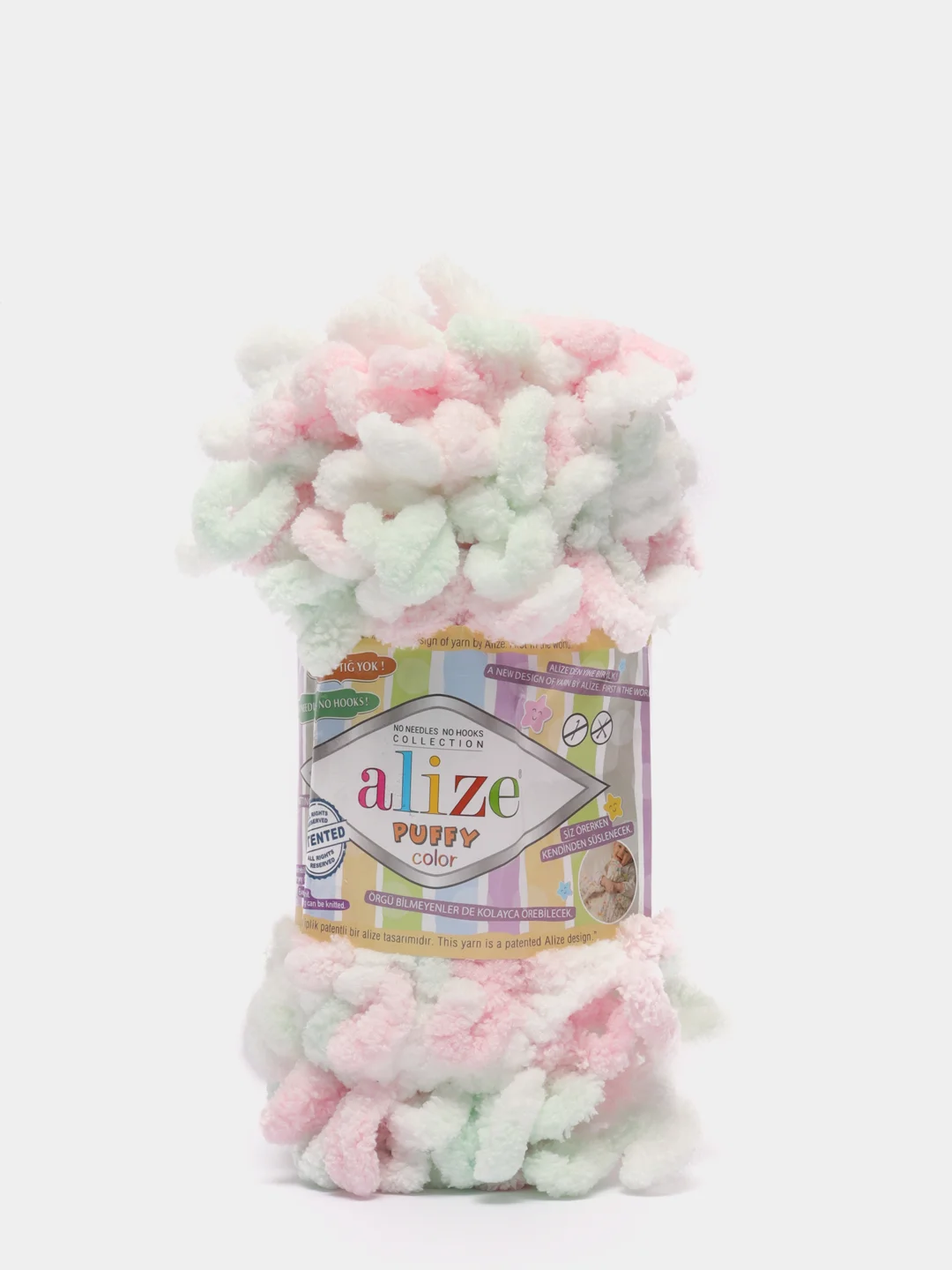 Серебряный пряжа Alize Puffy Color 100% Микрополиэстер 100г  9м