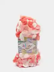 Коралловый пряжа Alize Puffy Color 100% Микрополиэстер 100г  9м