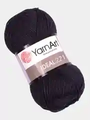 Черный пряжа YarnArt Ideal, 100% хлопок, 50 г, 170 м