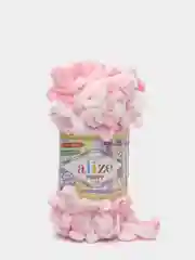 Розовый пряжа Alize Puffy Color 100% Микрополиэстер 100г  9м