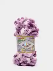 Фиолетовый пряжа Alize Puffy Color 100% Микрополиэстер 100г  9м