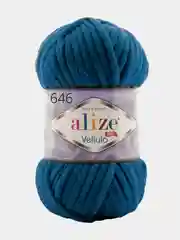 Морской пряжа плюшевая Alize Velluto, 100% микрополиэстер, 100 г, 68 м