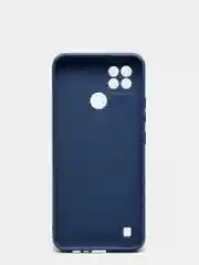 Темно-синий чехол силиконовый Realme C21 с защитой камеры