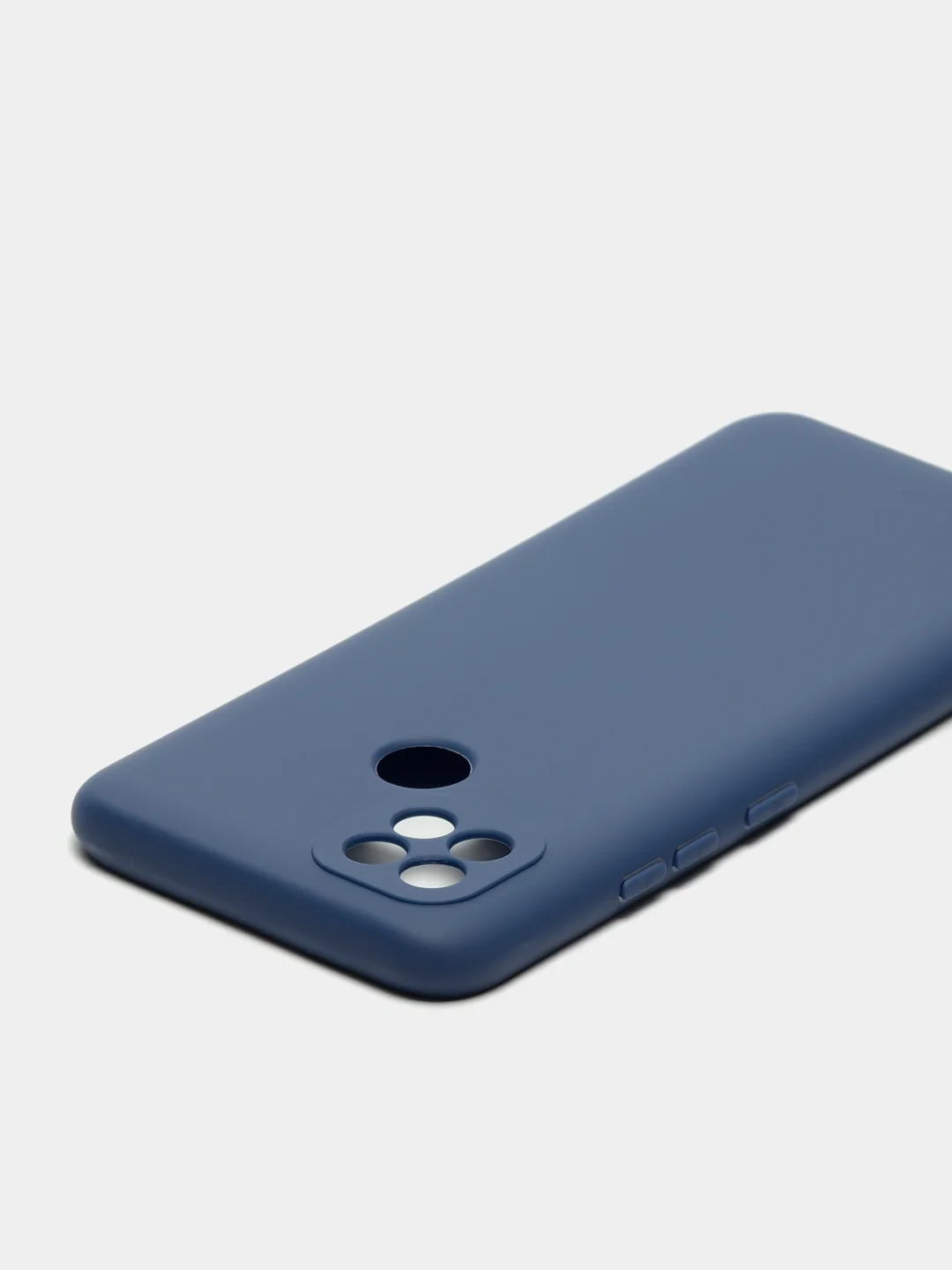 Темно-синий чехол силиконовый Realme C21 с защитой камеры