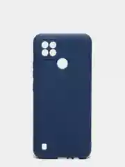 Темно-синий чехол силиконовый Realme C21 с защитой камеры