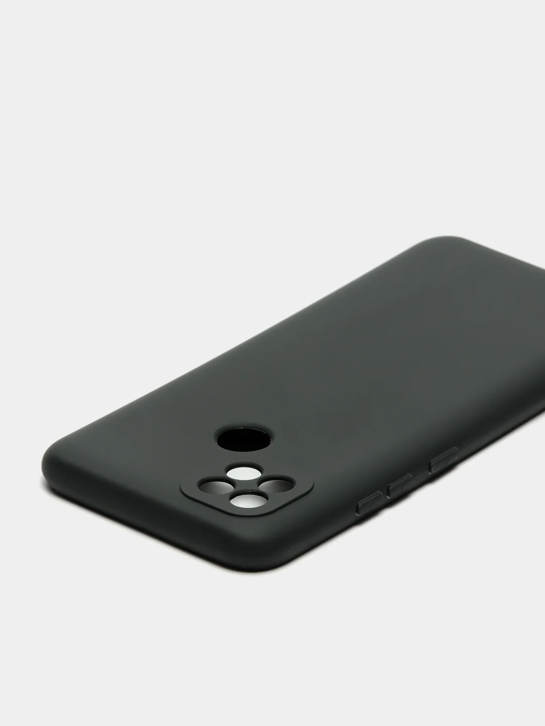 Черный чехол силиконовый Realme C21 с защитой камеры