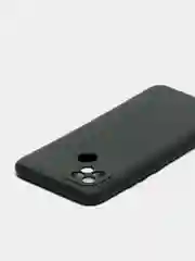 Черный чехол силиконовый Realme C21 с защитой камеры