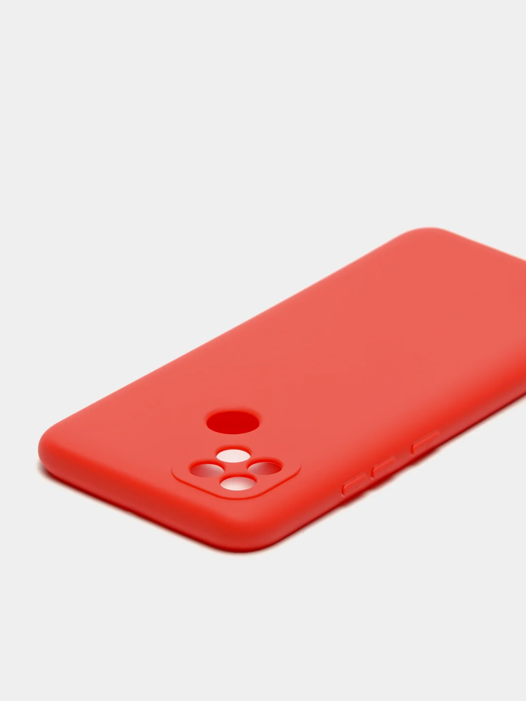 Красный чехол силиконовый Realme C21 с защитой камеры
