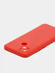 Красный чехол силиконовый Realme C21 с защитой камеры