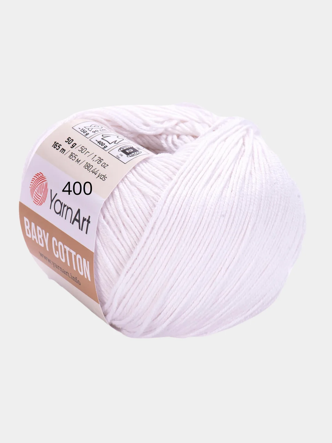 Прозрачный пряжа YarnArt Baby Cotton, 50% хлопок, 50% акрил, 50 г, 165 м