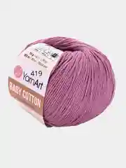 Фуксия пряжа YarnArt Baby Cotton, 50% хлопок, 50% акрил, 50 г, 165 м