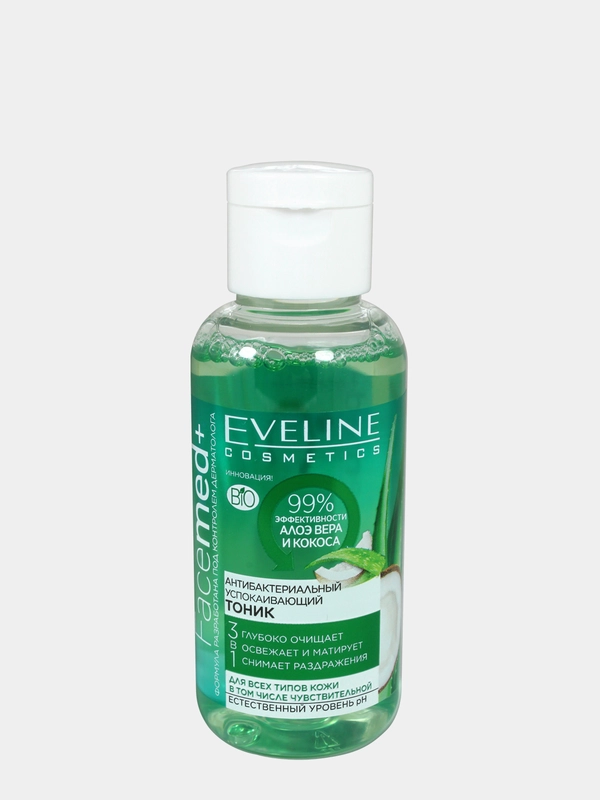 Eveline Cosmetics FACEMED+ Тоник для лица Антибактериальный Успокаивающий 3в1, 100 мл