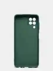 Зеленый чехол силиконовый с защитой камеры для Samsung A22 / M32 / M22 с бархатной подкладкой