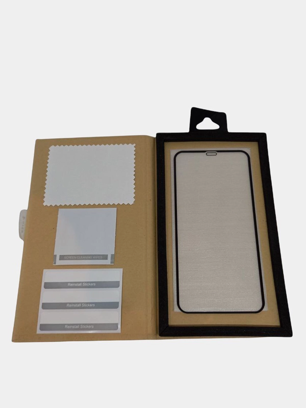Защитное стекло на iPhone X, XS, 11 pro max, 12, 13, mini, с черной рамкой