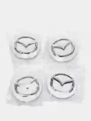 Серебряный колпачок-заглушка на литой диск Mazda (Мазда) 3BK, 4 штуки, 2003-2009