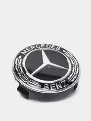 Черный колпачки заглушки на литые диски Mercedes-Benz 75мм 4шт / Мерседес / Мерс /
