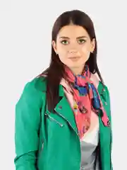 Красный женский шейный платок