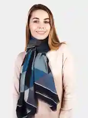 Синий палантин женский
