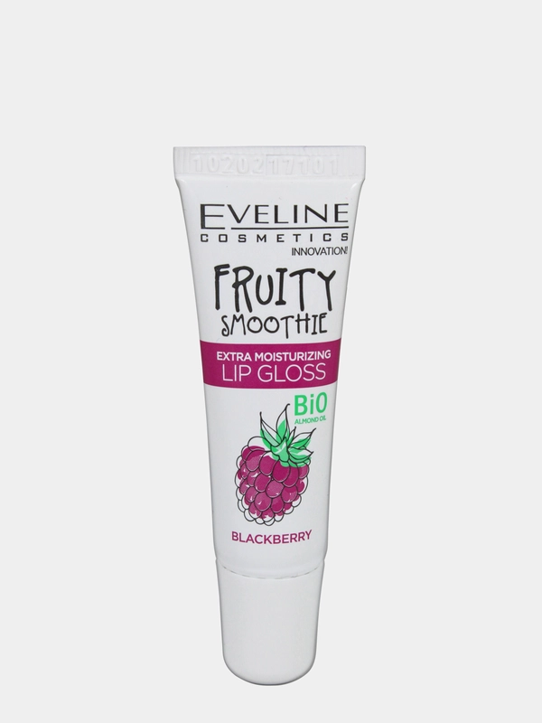 Eveline Cosmetics Блеск для губ Экстраувлажняющий BLACKBERRY(Ежевика) FRUITY SMOOTHIE,12мл