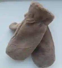 Коричневый варежки женские меховые