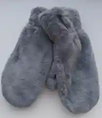 Серый варежки женские меховые